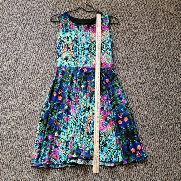 Cynthia Rowley Sleeveless Bright Floral Print Dress Comfy Stretch Size 4 - Picture 7 of 16